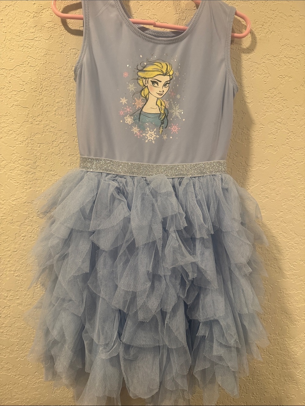 Girls Light Blue Elsa-Themed Tulle Costume Dress by